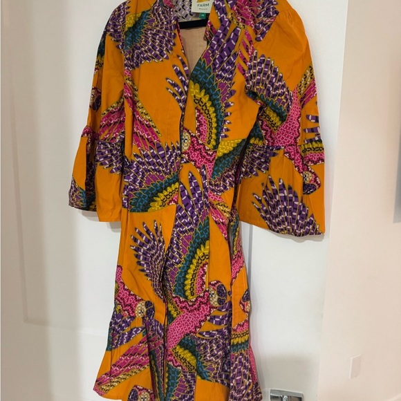 NEW FARM Rio Beaded Macaws Orange MiniDress in Size XS, NWOT - Picture 4 of 6